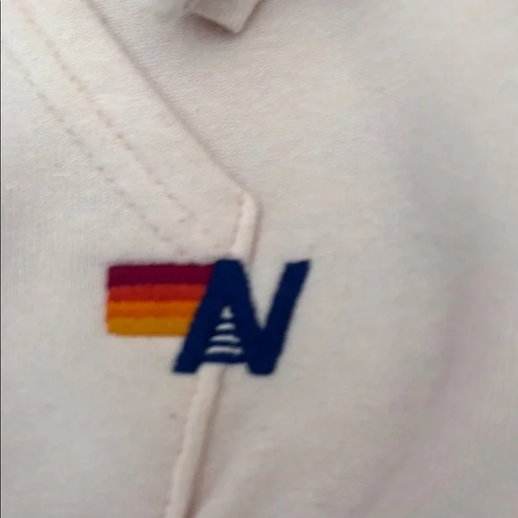 Aviator Nation Cream and Gray Striped Hoodie - Picture 2 of 6